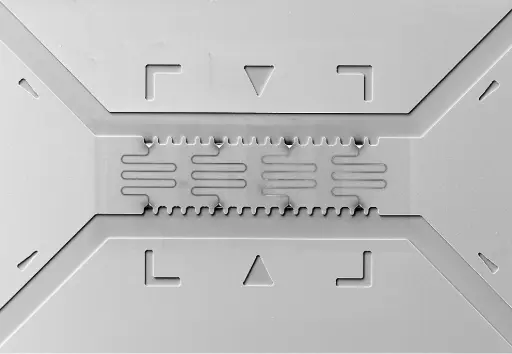 Microfluidics device made using electron beam lithography